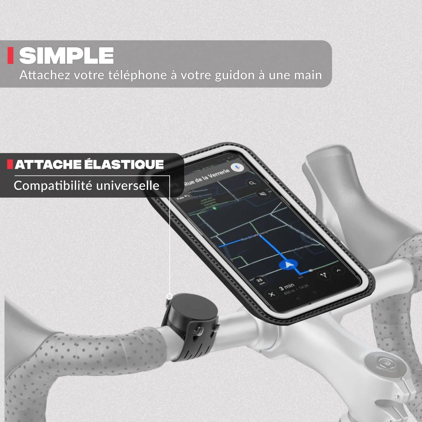 Support téléphone vélo