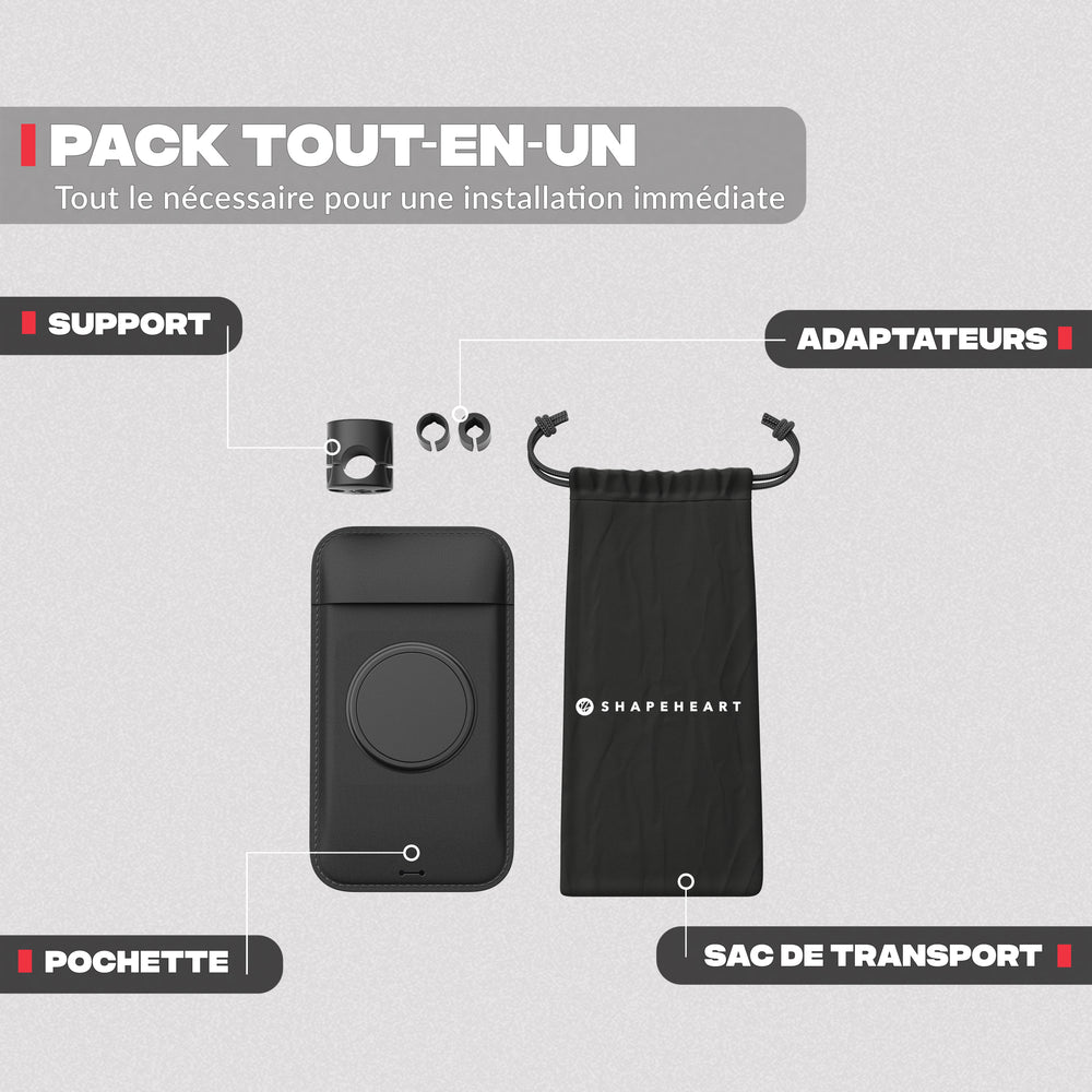 Support téléphone rétroviseur de scooter et moto