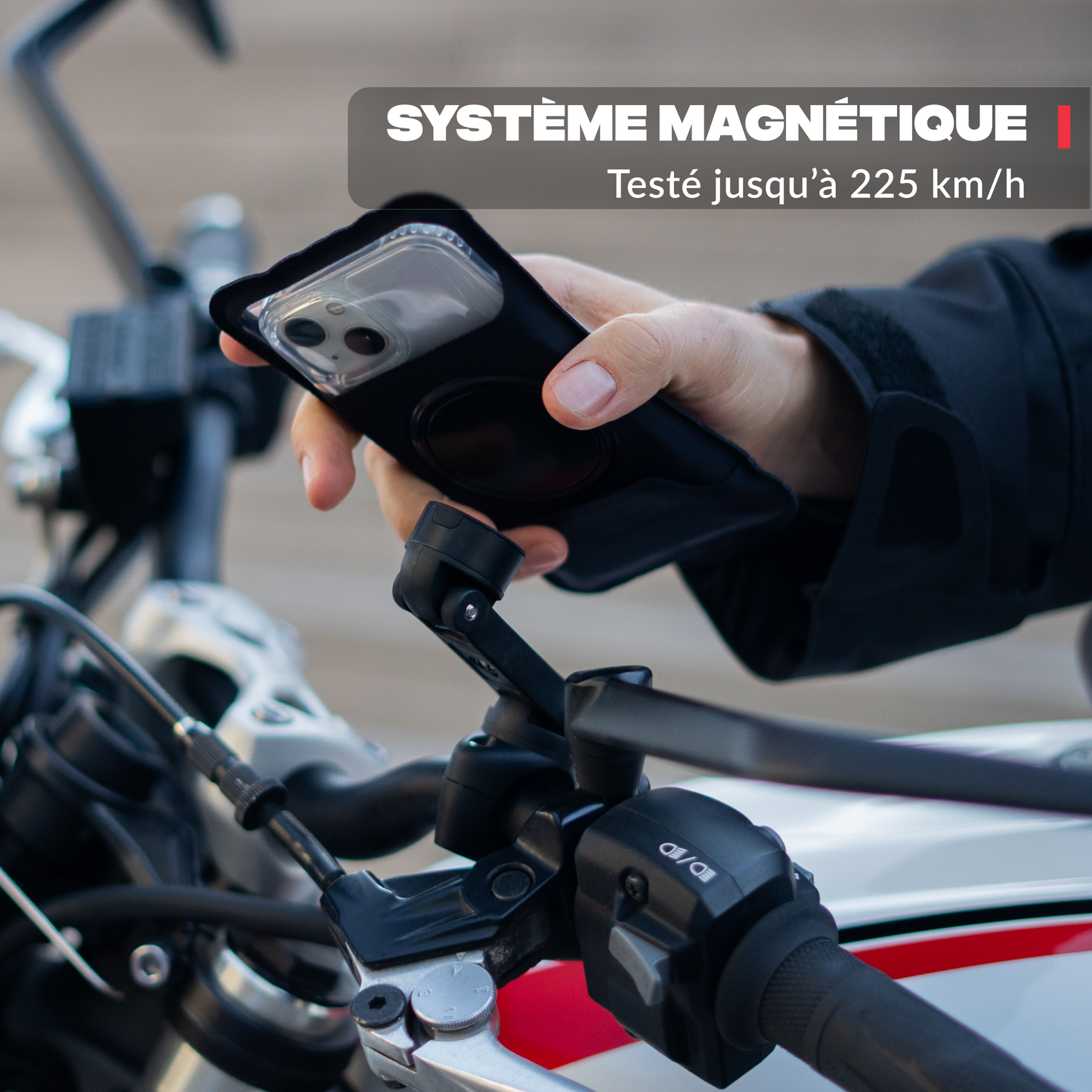 Vue principale du produit – Support téléphone moto PRO BOOST Shapeheart