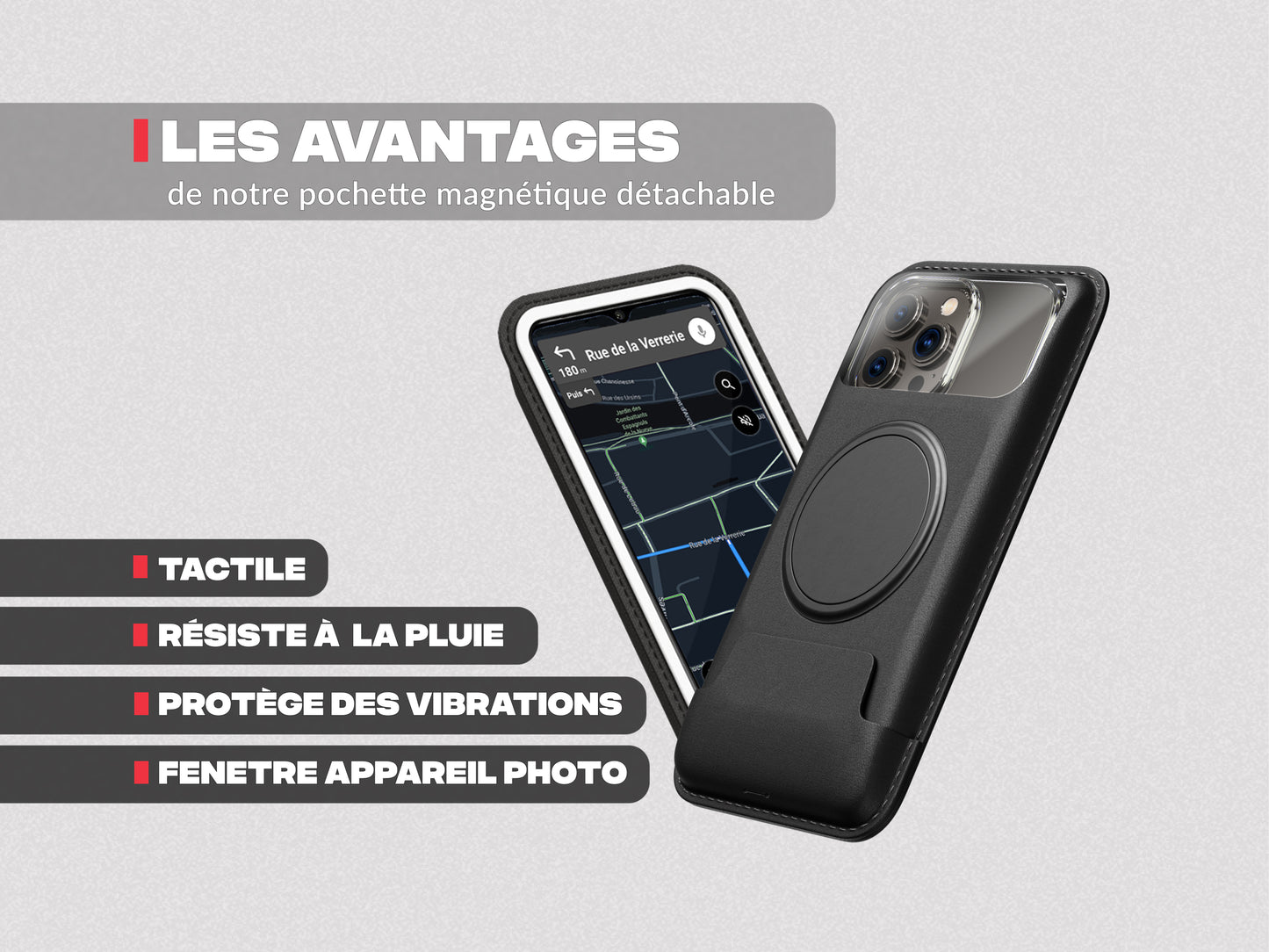 Support téléphone moto PRO BOOST