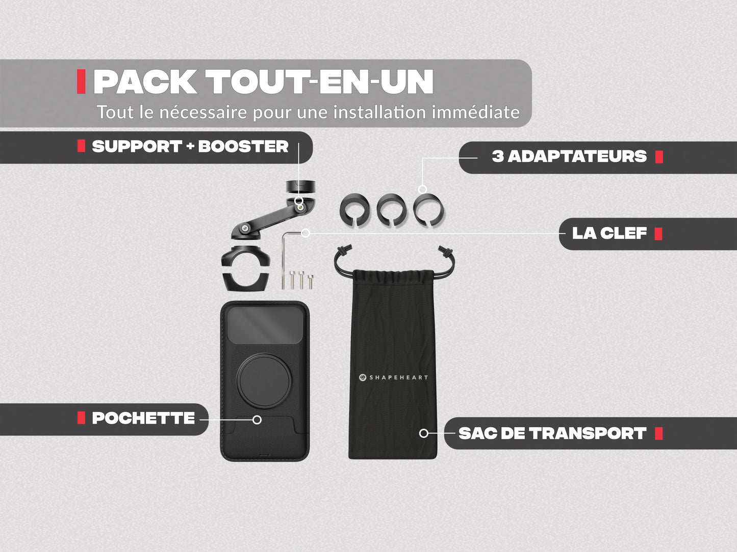 Support téléphone moto PRO BOOST