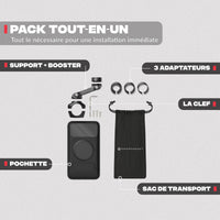 Contenu du pack – Support téléphone moto PRO BOOST Shapeheart