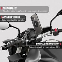 Seconde vue du produit – Support téléphone moto PRO BOOST Shapeheart