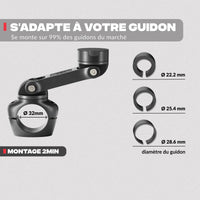 Adaptabilité sur différents supports – Support téléphone moto PRO BOOST Shapeheart