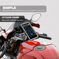 Support téléphone pour demi-guidon de moto